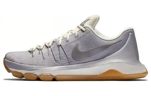 Nike KD 8 Slip Resistant Abrasion Resistant Low top Basketball Shoes Men's Gray White