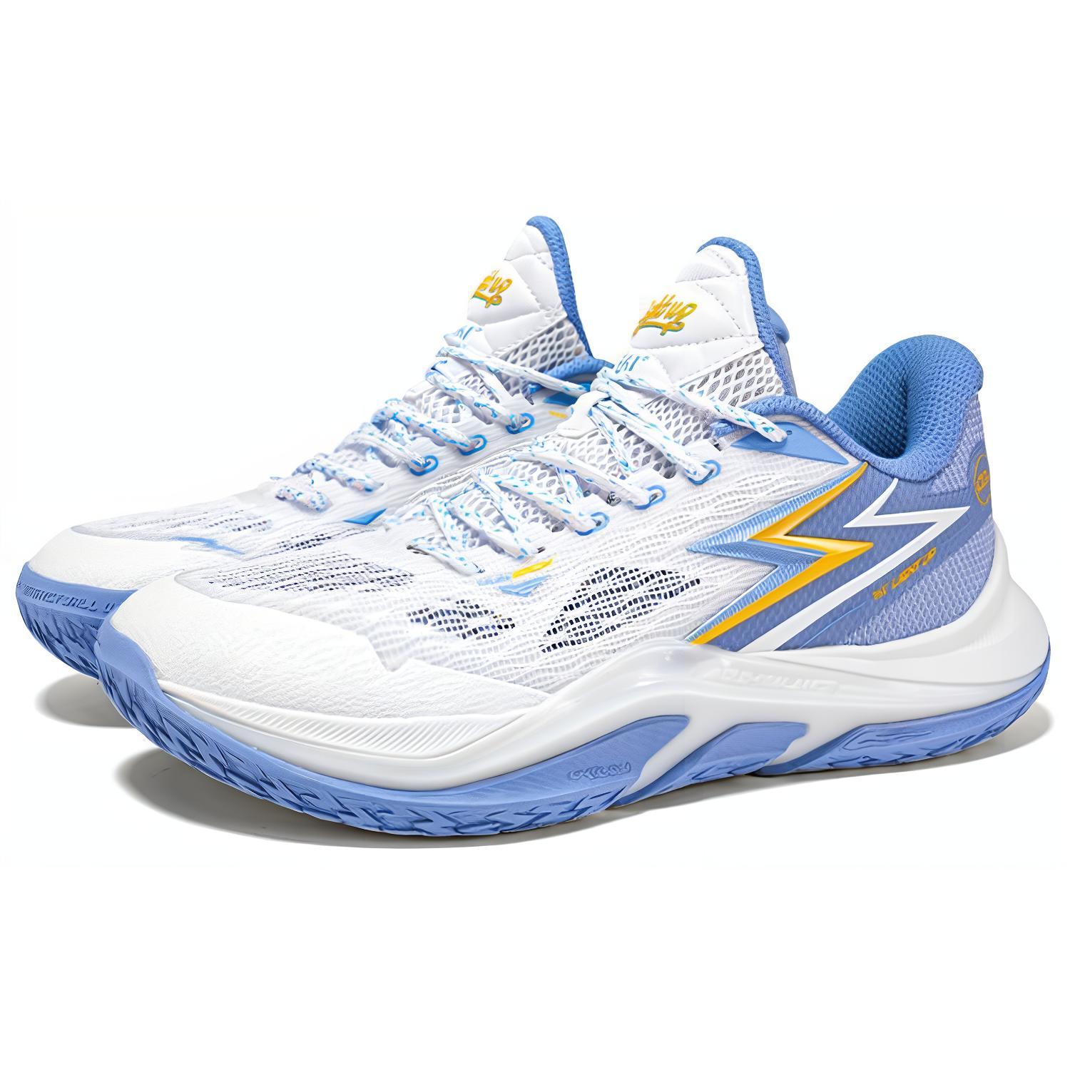 361° Slip Resistant Abrasion Resistant Low top Basketball Shoes Men’s White Blue
