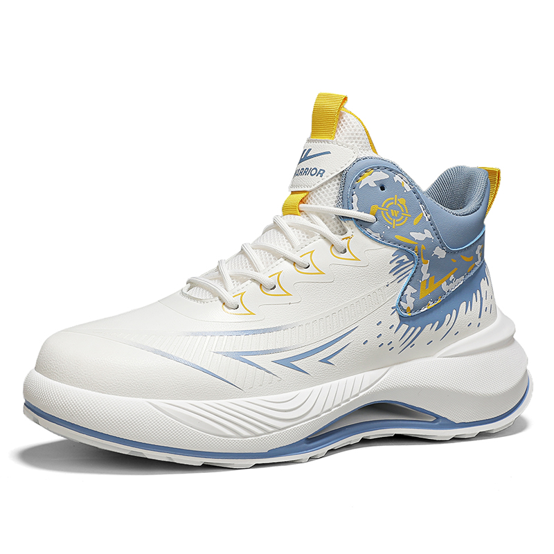 Warrior Cushioning Abrasion Resistant Breathable Coverage Height Increasing Rebound Mid top Basketball Shoes Men’s