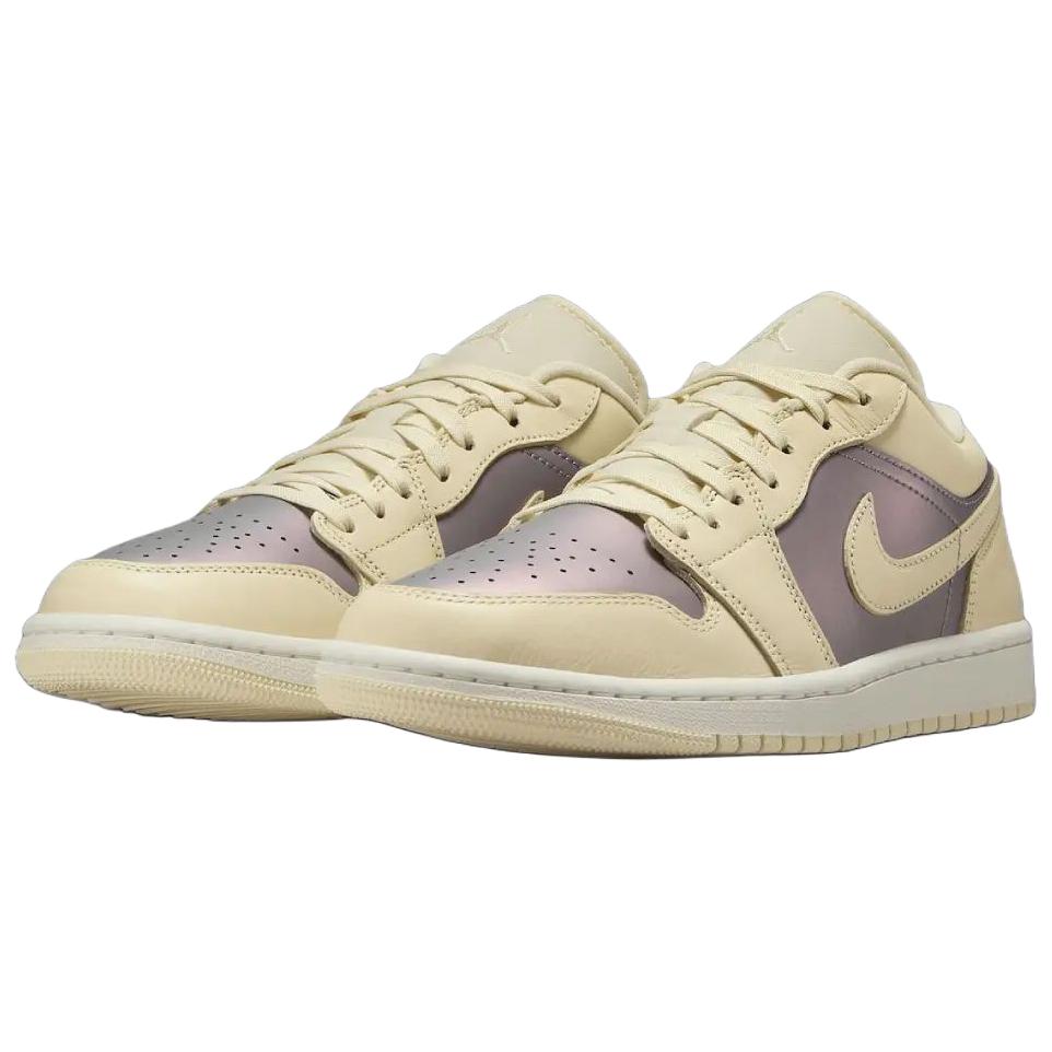 Jordan Air Jordan 1 Abrasion Resistant Low top Vintage Basketball Shoes Women’s Beige