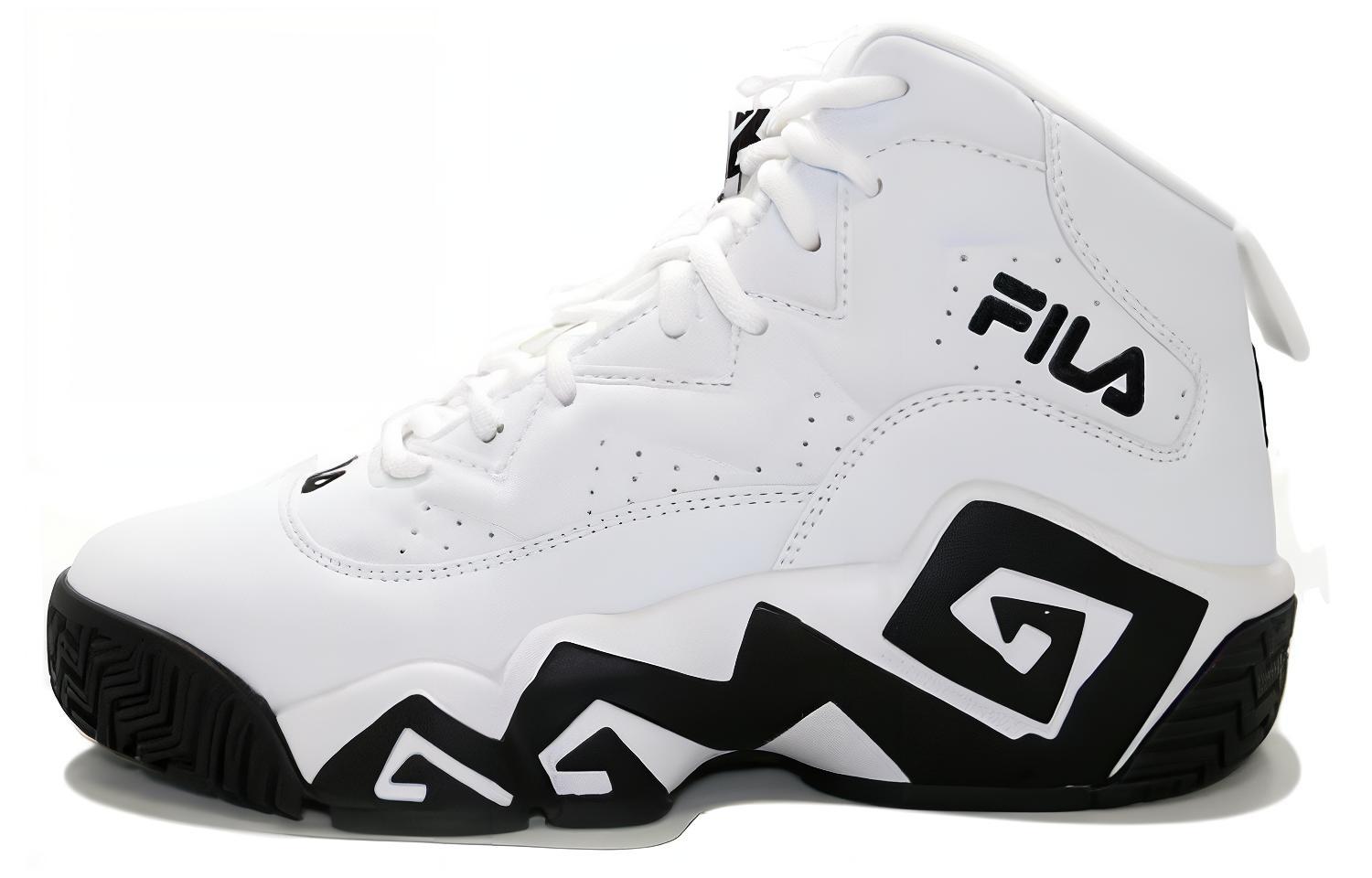 FILA Mashburn High top Basketball Shoes Men's White Black