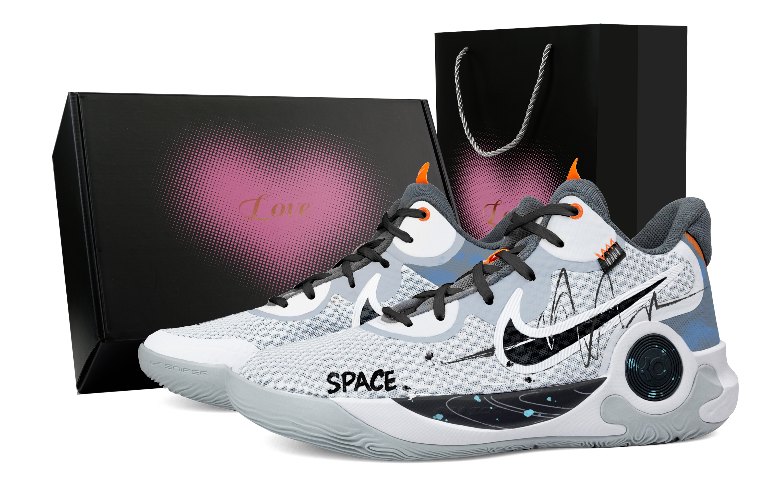 Nike KD Trey 5 IX Mid top Basketball Shoes Unisex Gray White