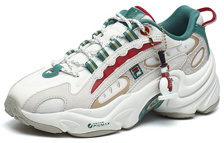 Женские кроссовки Fila PANTERA Xms (бело-зелено-красные) — фото 2