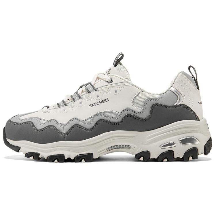 Женские кроссовки Skechers DLITES (серо-белые)