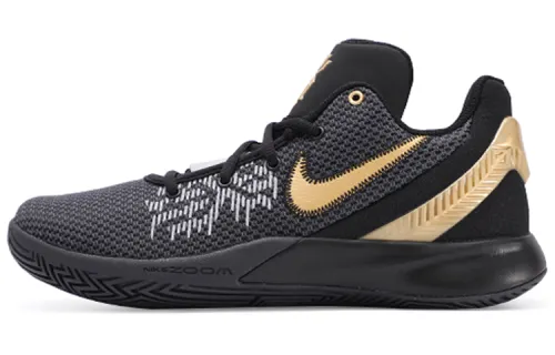 Nike Flytrap 2 Kyrie Irving round head, non-slip and lightweight, low top practical basketball shoes, same style for men and women, black simple version