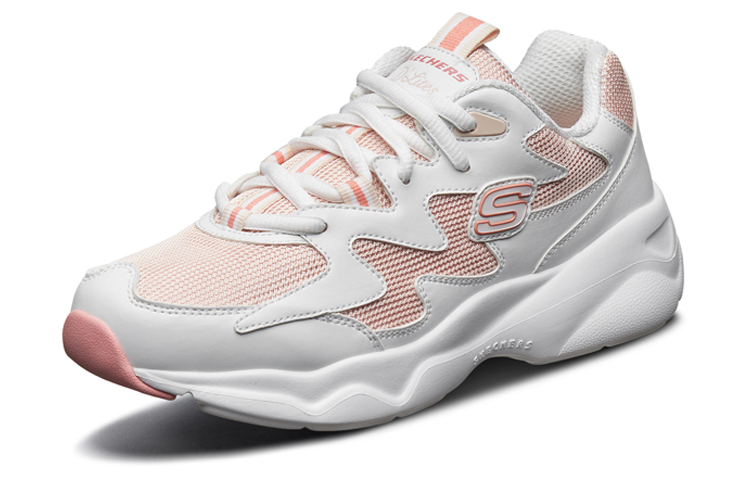 Skechers D'LITES Mesh, Textile Low top Chunky Sneakers Women's White - Image 3