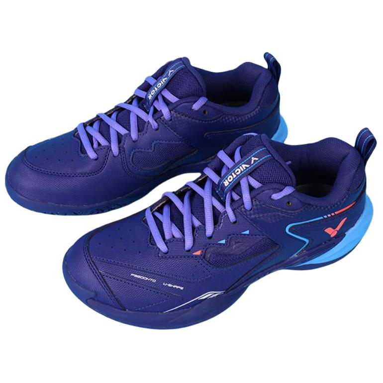 VICTOR 9200NTD Cushioning Slip Resistant Breathable Low top Badminton Shoes Unisex Medieval Blue