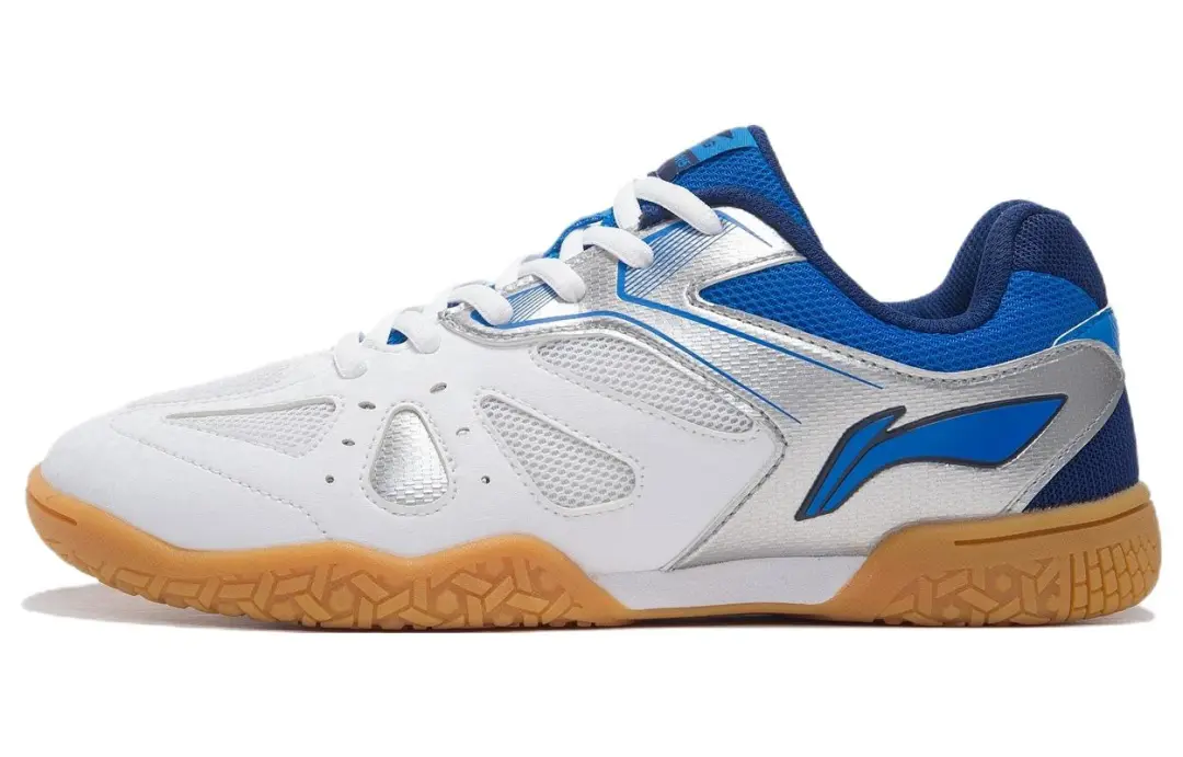 Li Ning Cushioning Slip Resistant Abrasion Resistant Low top Training Shoes Women's White Blue