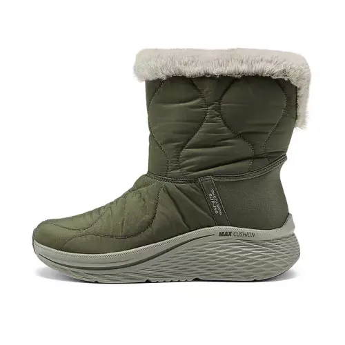 Skechers Slip Ins Thermal Cushioning Comfortable Crew Snow Boots Women's Green