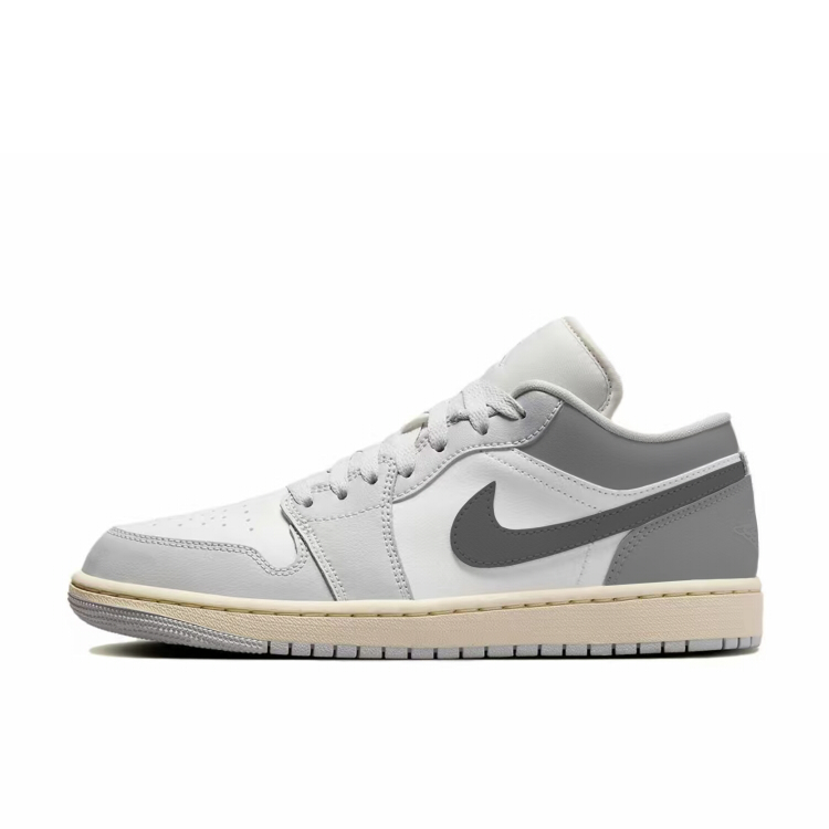 Jordan Air Jordan 1 Low top Vintage Basketball Shoes Women’s Gray White