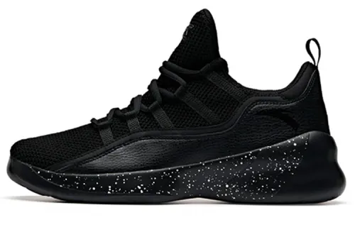 Anta Basketball Collection Cushioning Abrasion Resistant Low top Basketball Shoes Men's Black