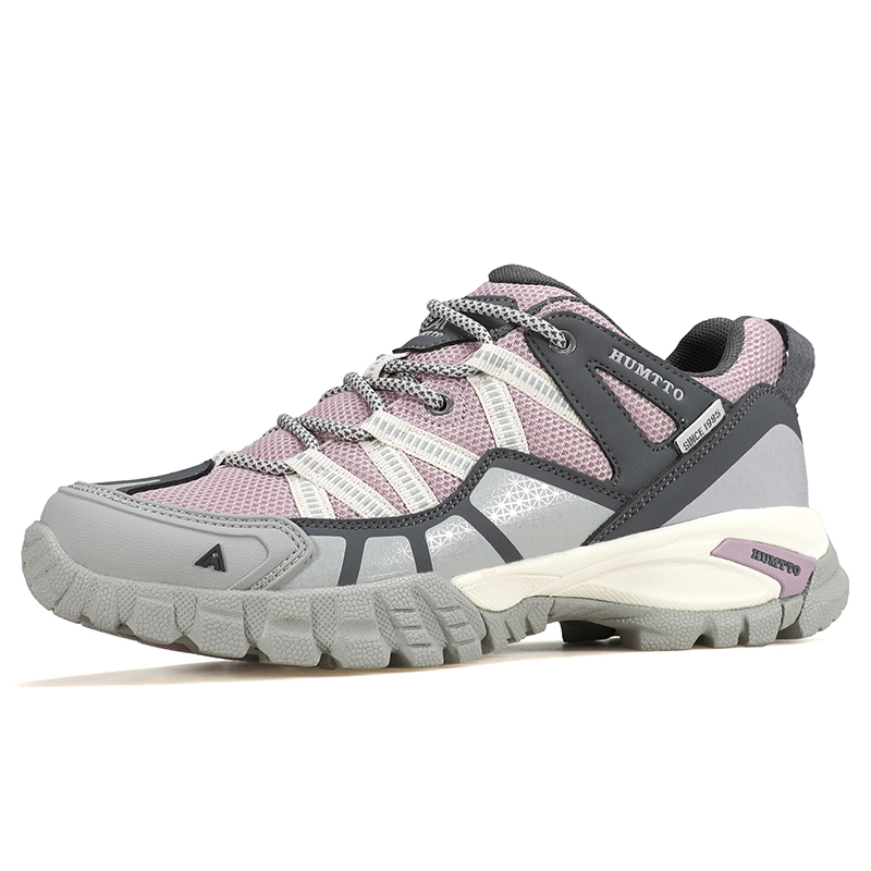 HUMTTO Height Increasing Low top Hiking Shoes Women’s Gray Pink Purple