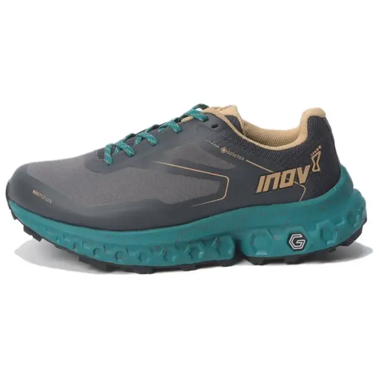 INOV 8 Cushioning Slip Resistant Abrasion Resistant Breathable Low top Mountaineering Shoes Women's Gray Blue
