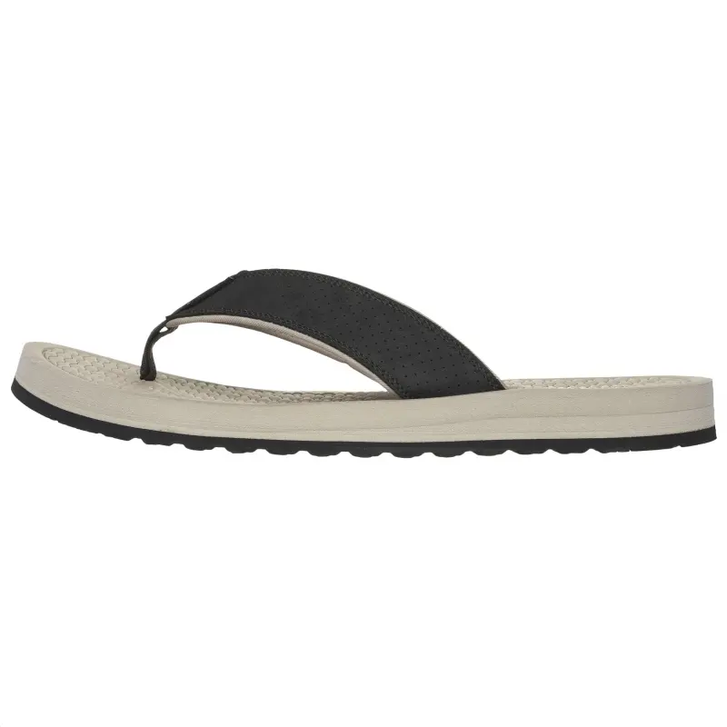 Skechers Relaxed Fit Flip Flops Men's Black Brown