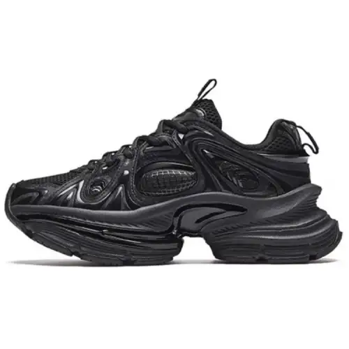 Anta Slip Resistant Abrasion Resistant Low top Chunky Sneakers Men's Black