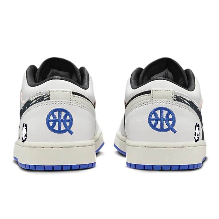 Jordan Air Jordan 1 Cushioning Slip Resistant Abrasion Resistant Low top Vintage Basketball Shoes Men’s Black White