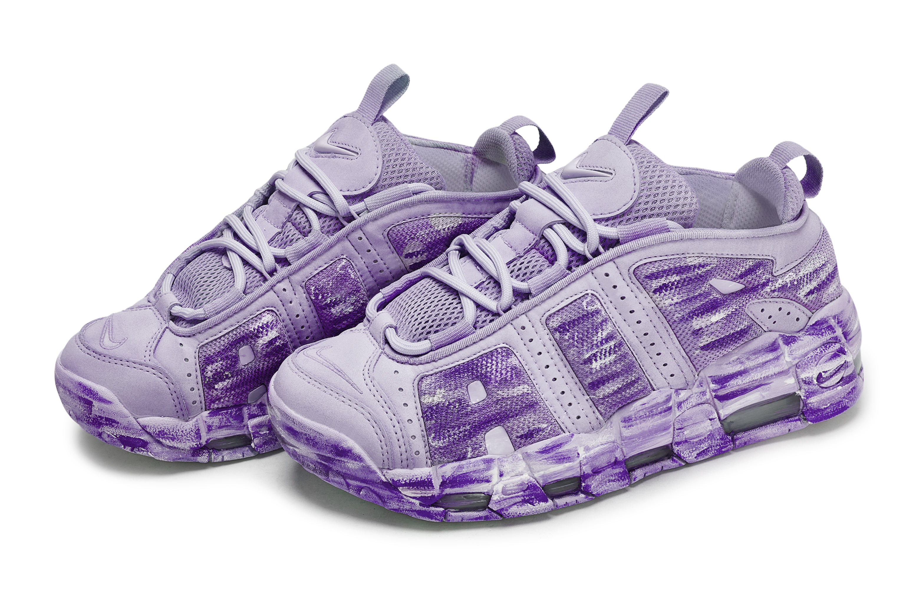 Nike Air More Uptempo 811 Manufacturing, Yunyi Nanshan Purple, Special Shoe Box Abrasion Resistant Abrasion Resistant