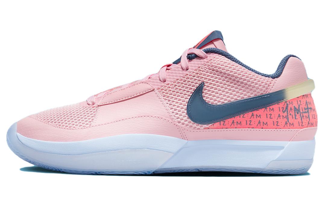 Nike Ja 1 Morant generation Morant generation round toe lace-up low-cut basketball shoes for men and women, medium soft pink