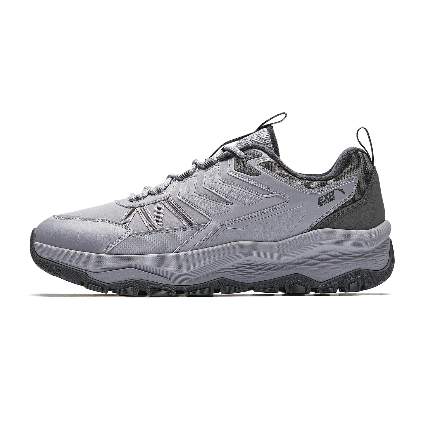 Anta Mountain Exploration Low top Trail Running Shoes, Fleece Lined Men’s Gray