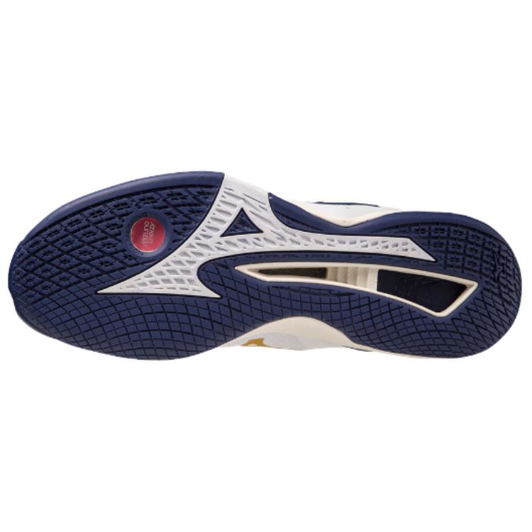 Mizuno Slip Resistant Abrasion Resistant Slip Resistant Abrasion Resistant Low top Training Shoes Unisex White Gold