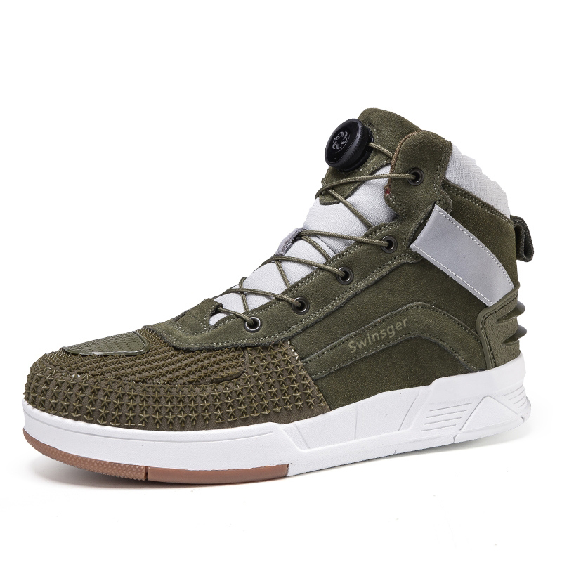 Swinsger Cow Suede Slip Resistant Slip Resistant High top Cycling Shoes Unisex