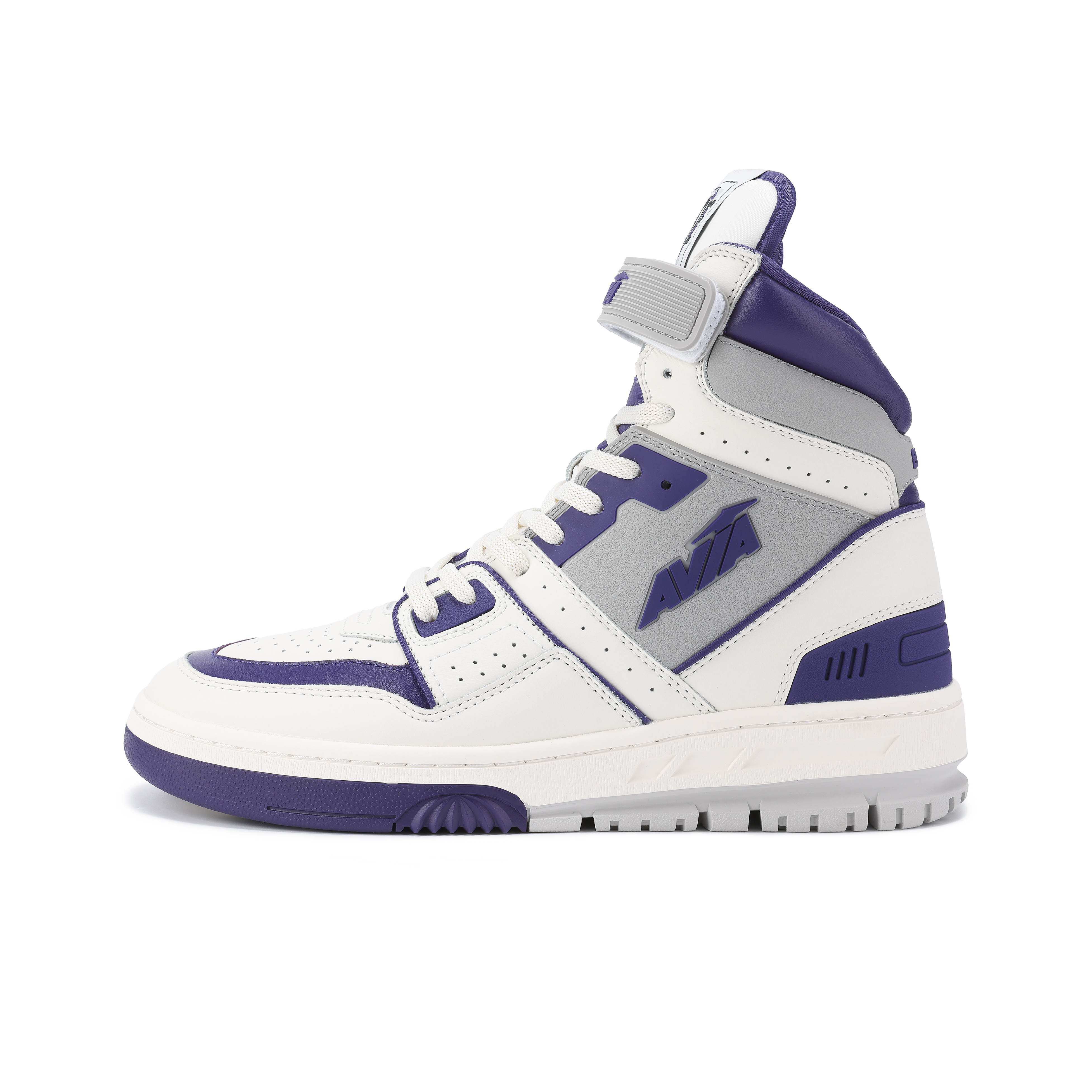 AVIA 880 series versatile, comfortable, wear-resistant, high-top, retro basketball shoes, men's style, white and purple