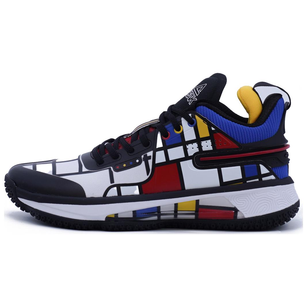 PEAK Abrasion Resistant Cushioning Abrasion Resistant Cushioning Low top Basketball Shoes Men’s White Black Red