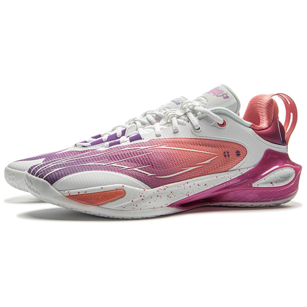 Li Ning Speed 11 Low top Performance Basketball Shoes Men’s Chenopodium Purple Sunset Pink