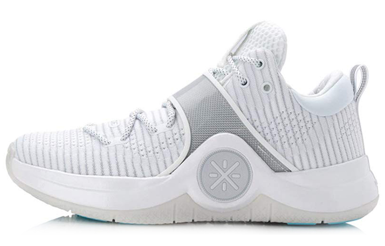 Li Ning WOW 6 White Hot Low top Basketball Shoes Men's Pure White