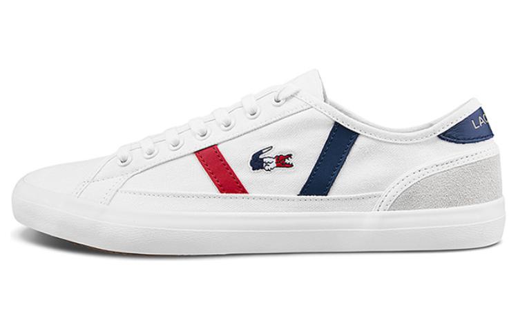 Мужские кеды LACOSTE Sideline Tricolore (белые)