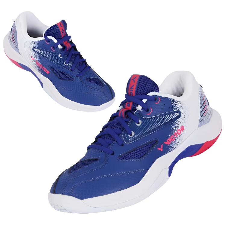 VICTOR Slip Resistant Badminton Shoes Unisex Blue White