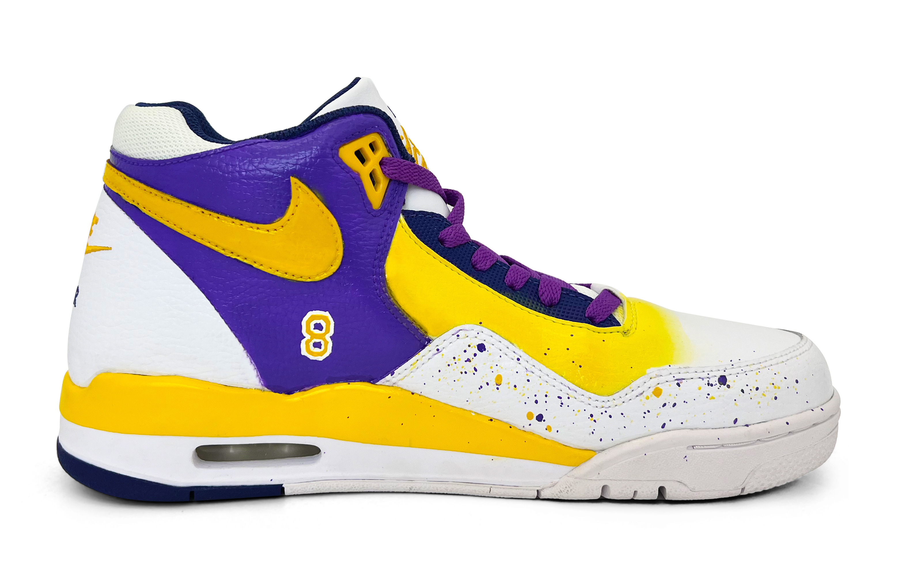 Nike Flight Legacy Leather Cushioning, Wear Resistant Mid top Vintage Basketball Shoes Men’s Yellow