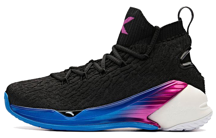 ANTA KT4 Basketball Shoes Men's High Top Black/White/Purple