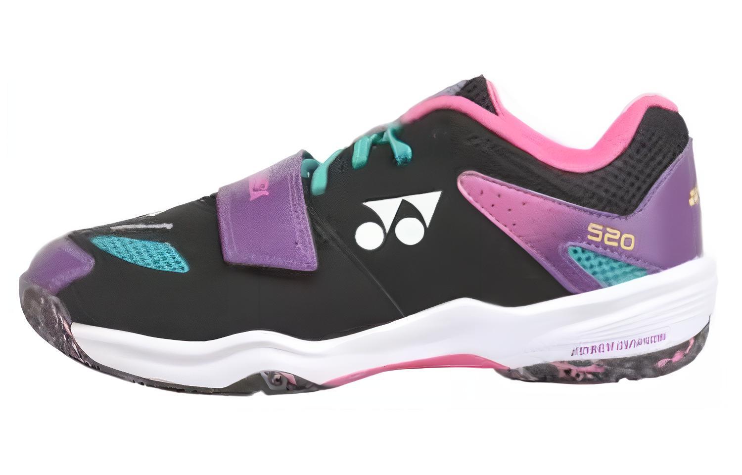 YONEX Badminton Shoes Slip Resistant Abrasion Resistant Low top Badminton Shoes Unisex Purple Black