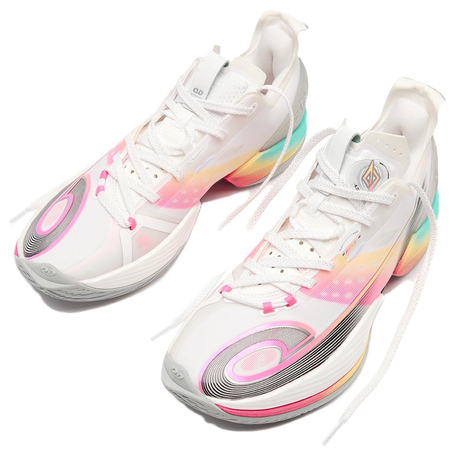 QIAODAN FE RISE Cushioning Coverage Rebound Grip Breathable Low Top Basketball Shoes Men’s White Green