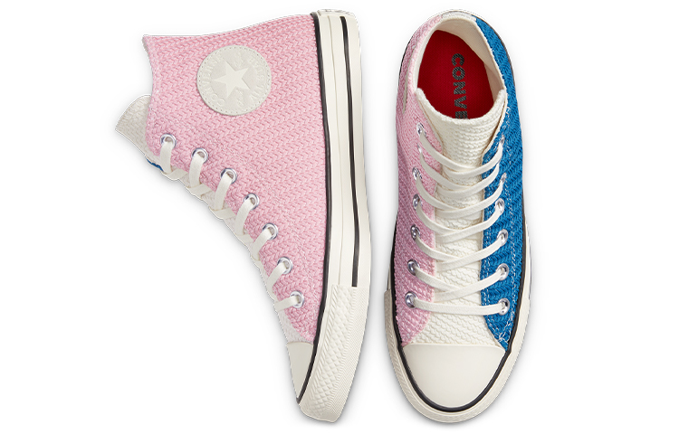 Женские кеды Converse Chuck Taylor All Star (розово-синие) — Розовый / синий — фото 4