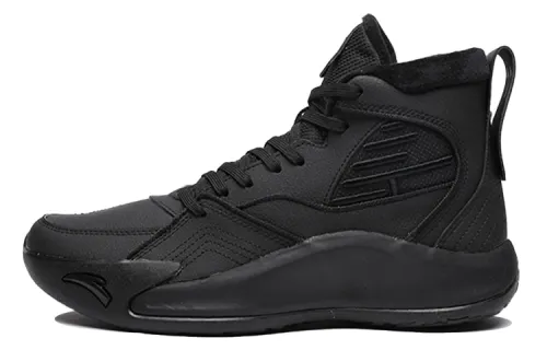 Anta Textile, Synthetic Leather Cushioning Slip Resistant Abrasion Resistant Breathable High top Basketball Shoes Men's