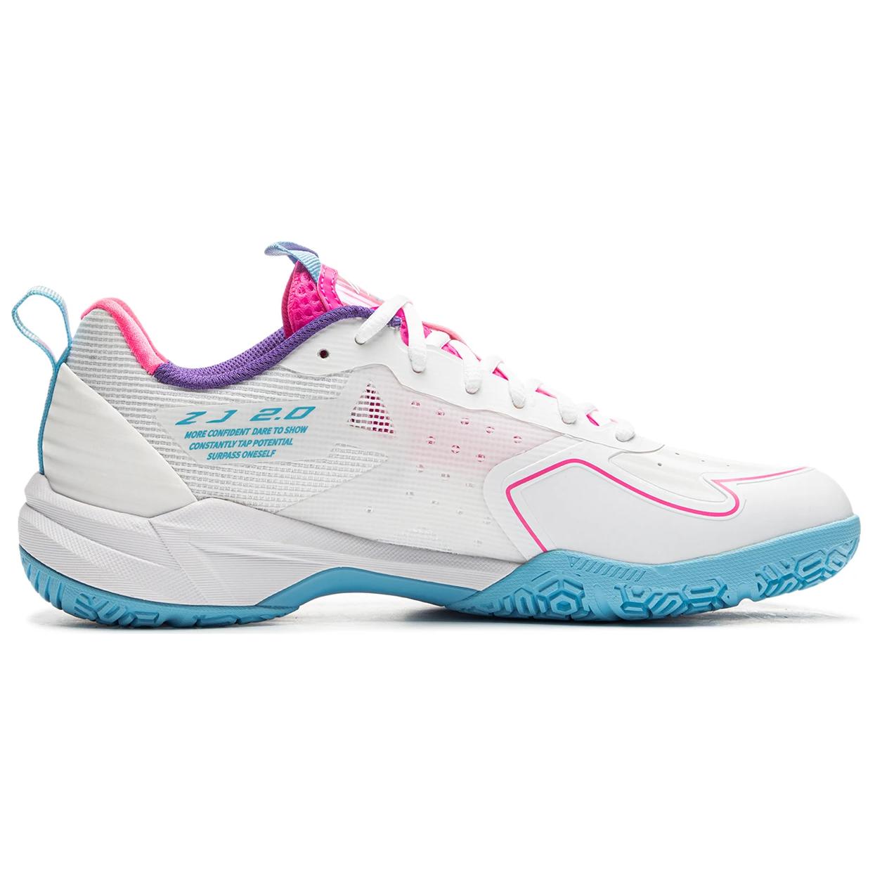 Li Ning Halberd 2 Comfortable And Trendy Slip Resistant Abrasion Resistant Low top Badminton Shoes Unisex White Blue