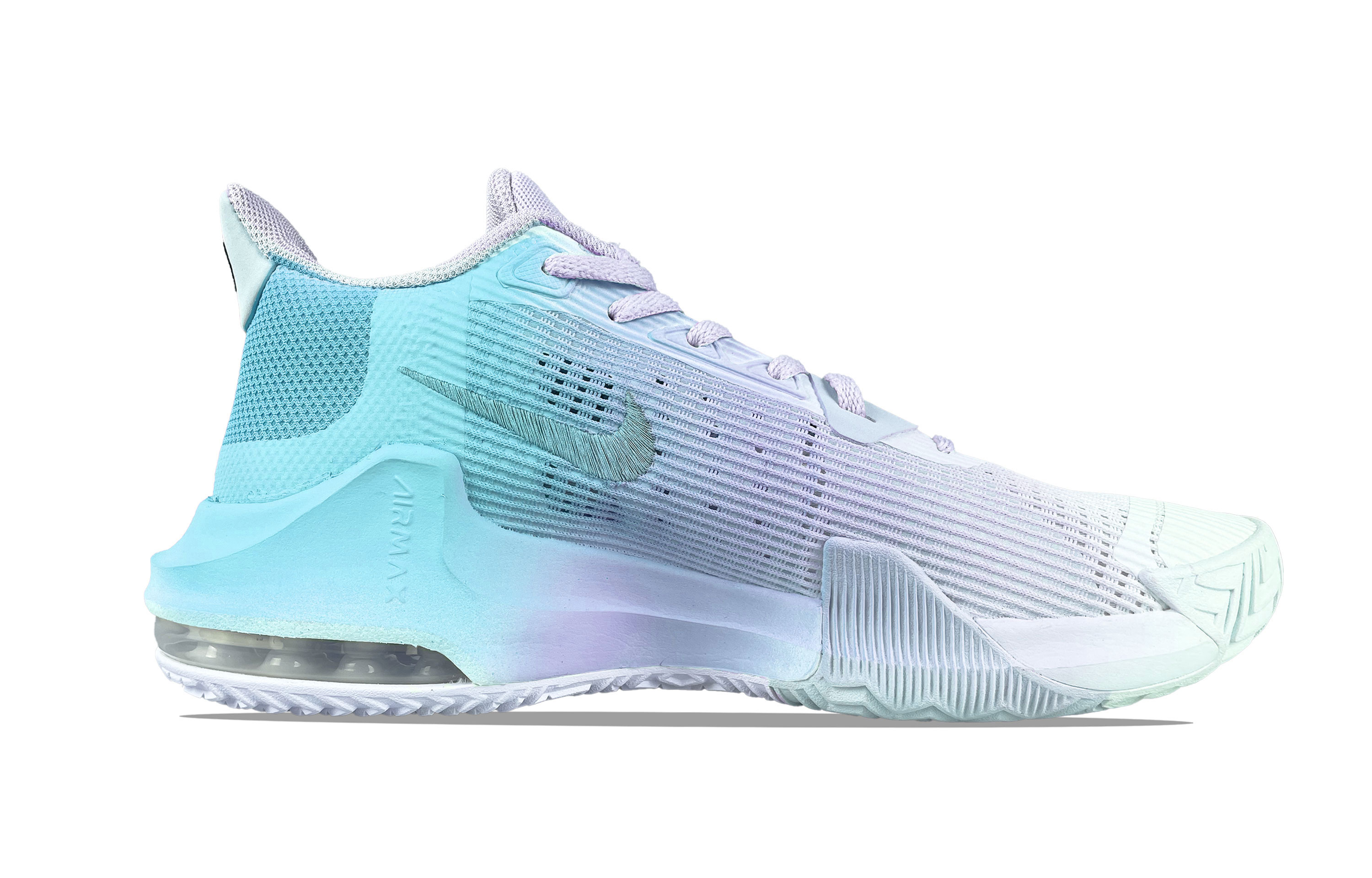 Nike Air Max Impact 3 Cushioning, Wear Resistant Low top Basketball Shoes Unisex Blue Purple
