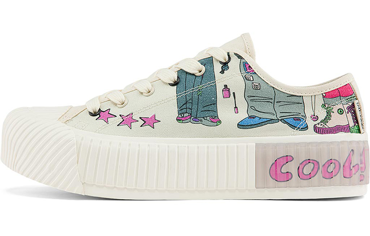 Kappa Player Collection Zhao Diyu Collaboration Casual Wear resistant And Lightweight Low top Canvas Shoes Women's