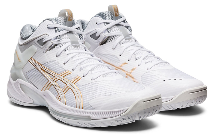 Мужские кроссовки ASICS Gel-Burst 24 (бело-золотые) — фото 3