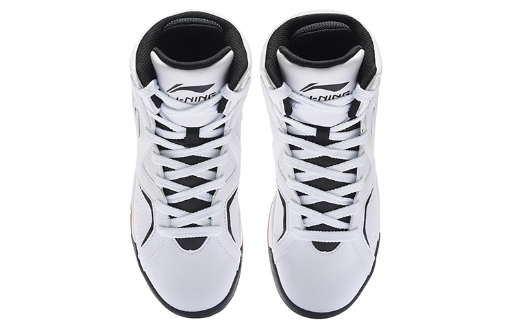 Li Ning Leather Abrasion Resistant Breathable Abrasion Resistant Breathable High top Vintage Basketball Shoes Women’s