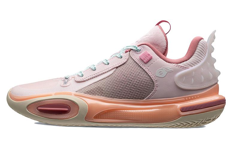 Lining Li Ning's whole city 11 strengthens impact buffer, easy and flexible shift, shock absorption, anti -slip, abrasion resistance, basketball shoes men's pale rose pink rabbits year