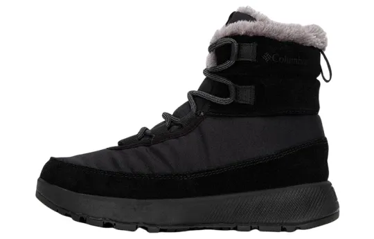 Columbia Slopeside Peak Outdoor Suede Abrasion Resistant Cushioning Comfortable Short Snow Boots Women's Black