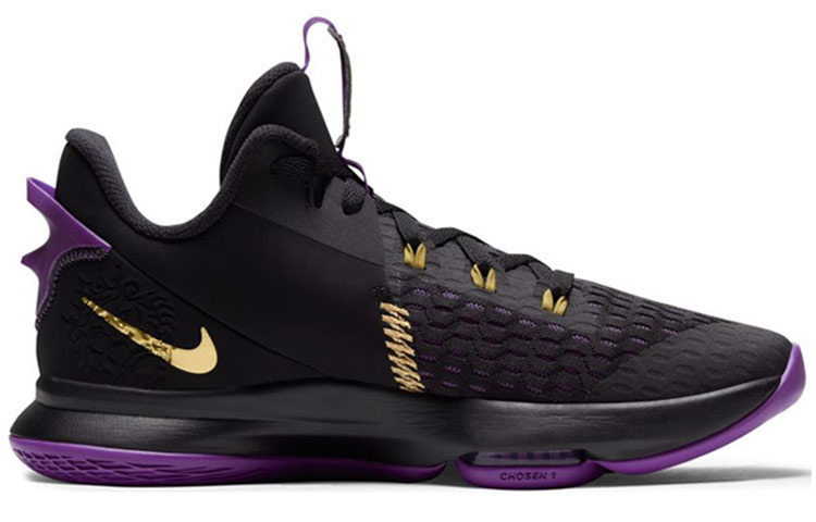 Мужские кроссовки Nike LeBron Witness 5 EP (черно-фиолетовые) — фото 2