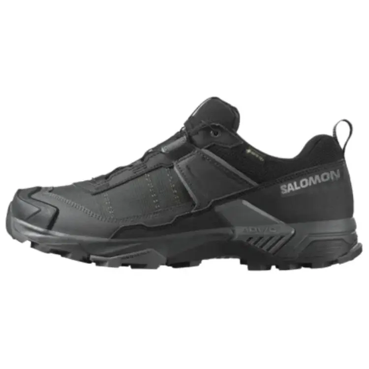 SALOMON X ULTRA 5 Fabric Low top Hiking Shoes Men's Black Wide Fit