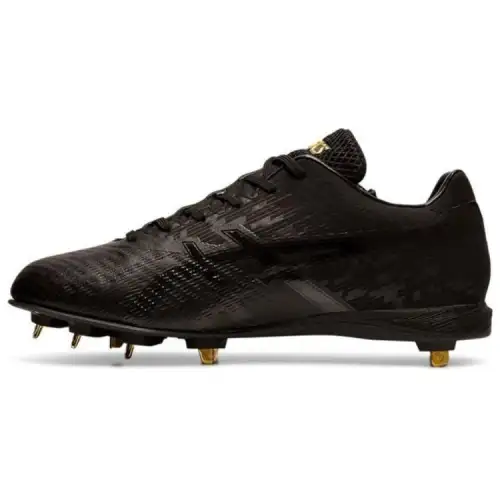 Asics Goldstage Low Top Upper Height Baseball Shoes Men's Black
