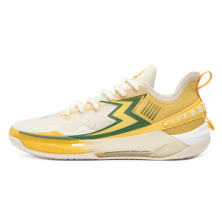361° BIG3 5.0 Quick PRO Basketball Shoes Men’s Low Top Feather White/Stamen Yellow