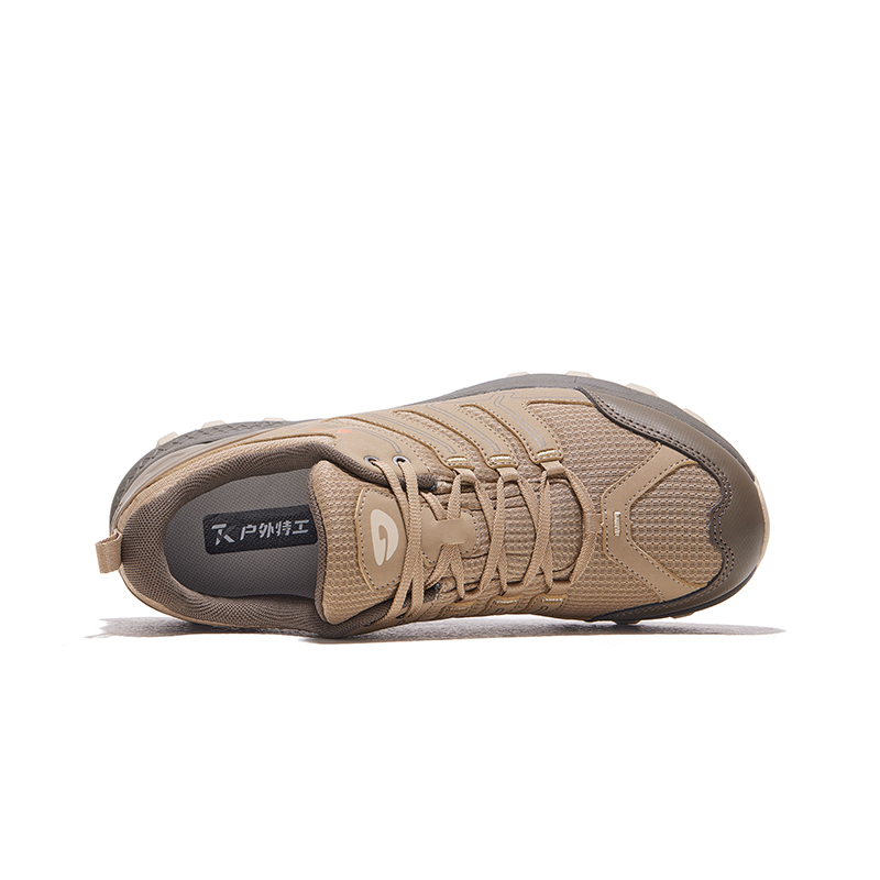 HOT POTATO Cushioning Support Lightweight Breathable Slip Resistant Low top Mountaineering Hiking Shoes Unisex Brown