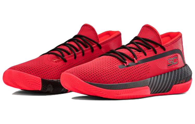 Мужские кроссовки Under Armour SC 3Zer0 III (красно-черные) — Красный / чёрный — фото 3